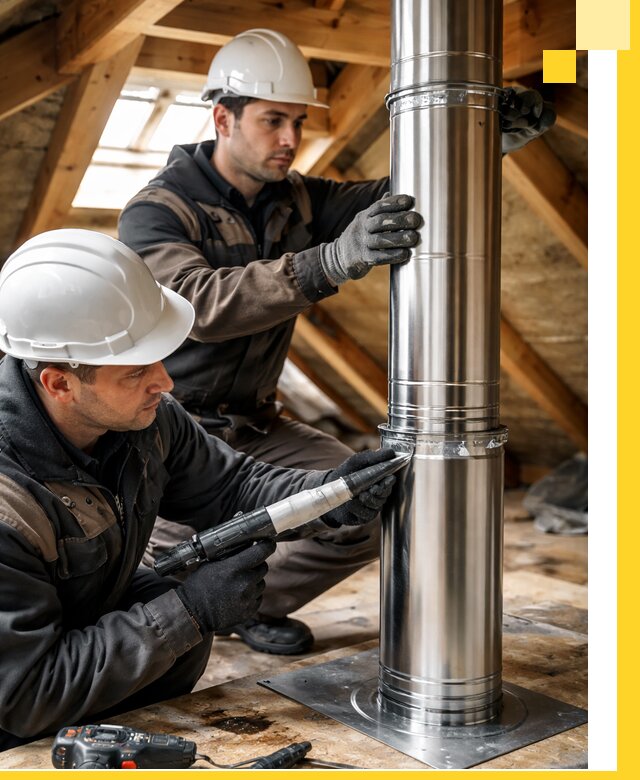 Монтаж дымоходов для каминов в Анжере-Судженске с гарантией качества