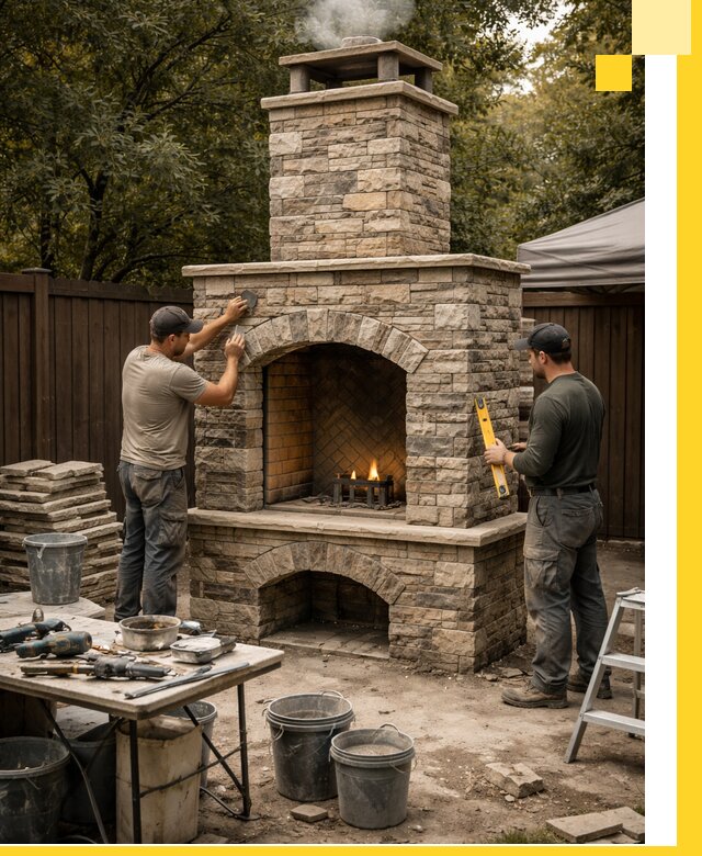 Проектирование и установка уличных каминов в Анжере-Судженске