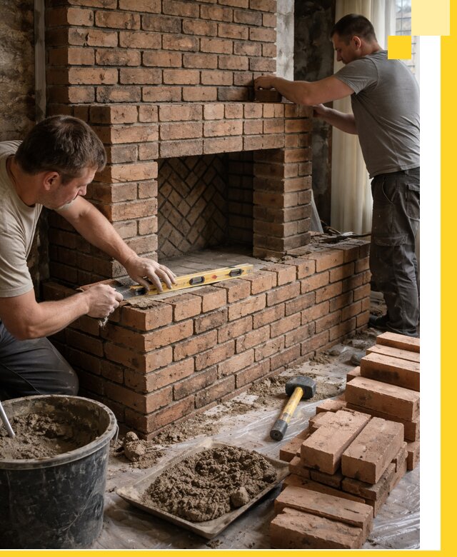 Изготовление и установка кирпичных каминов в Анжере-Судженске