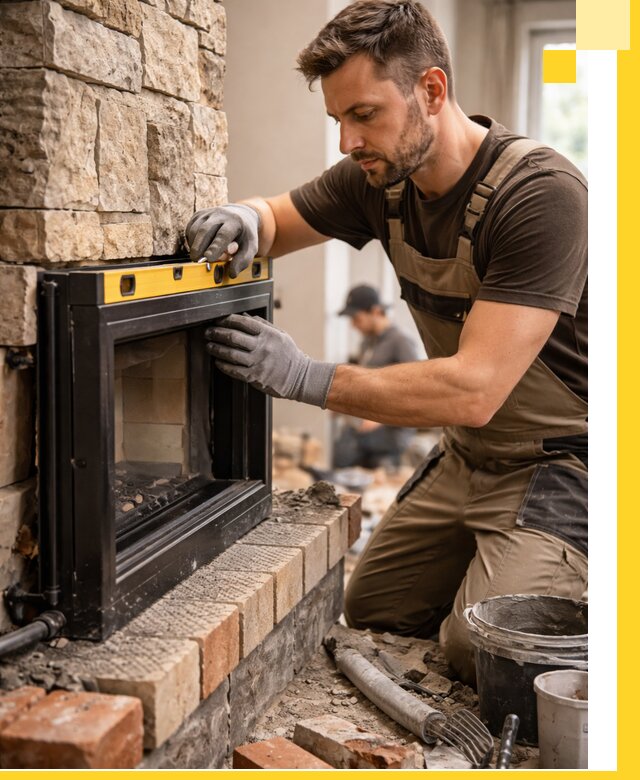 Дровяные камины под ключ в Анжере-Судженске: монтаж, обустройство