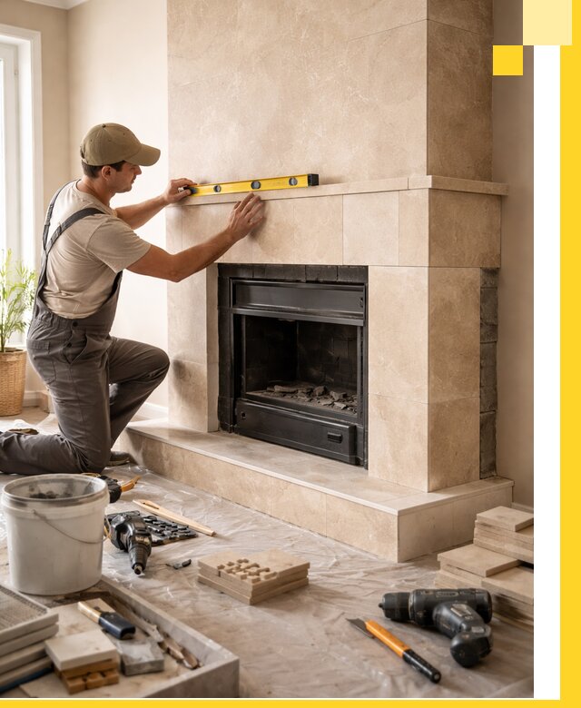 Установка и монтаж каминов в частном доме под ключ в Анжере-Судженске