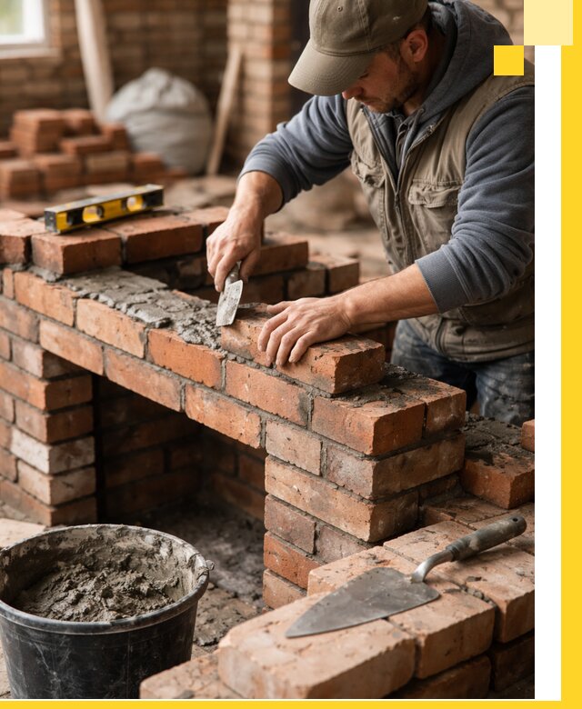 Кладка каминов под ключ в Анжере-Судженске профессиональная отделка и монтаж