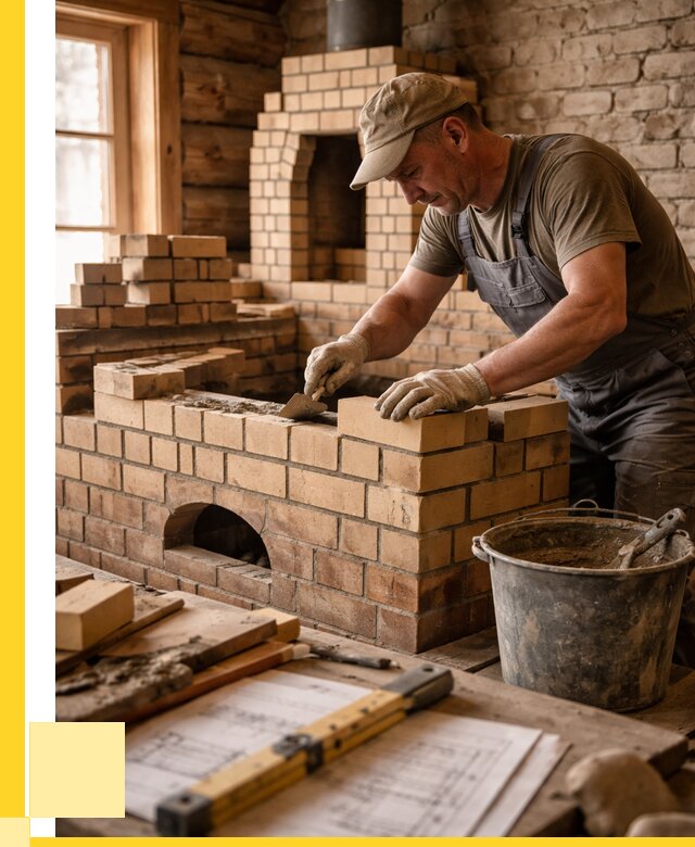 Кладка печей из кирпича в Анжере-Судженске цены от 30771 р. - ЭриданНжр