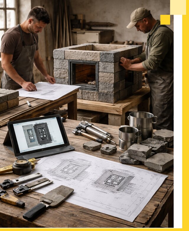 Разработка проектов печей с согласованием и монтажом в Анжере-Судженске