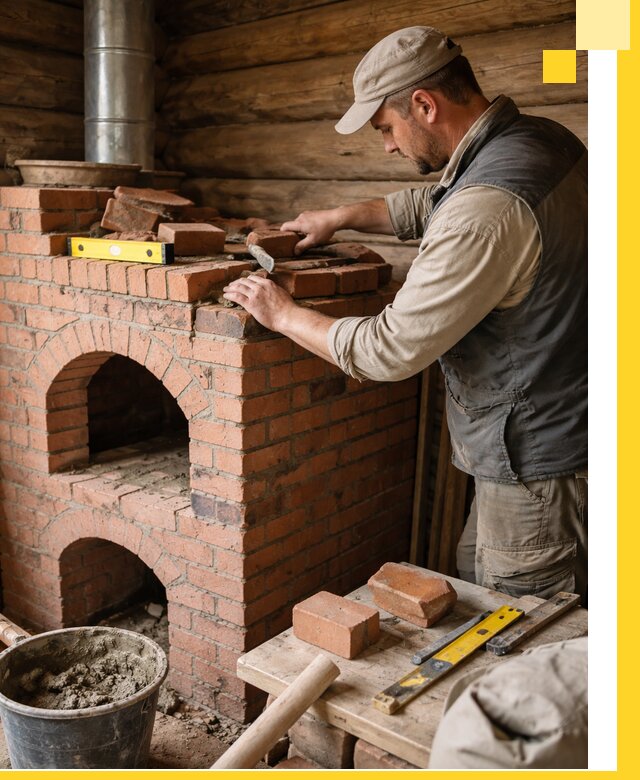 Изготовление и установка русских печей в Анжере-Судженске под ключ