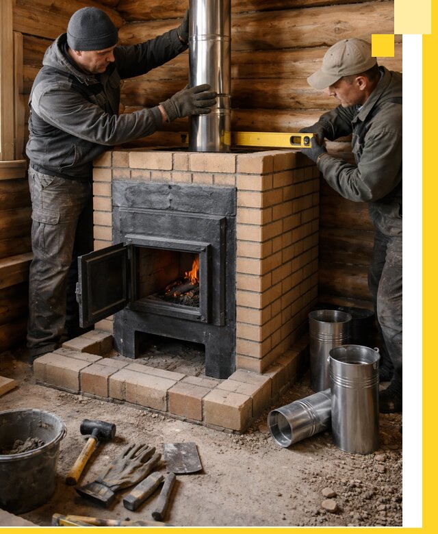 Проектирование, изготовление и установка банных печей в Анжере-Судженске