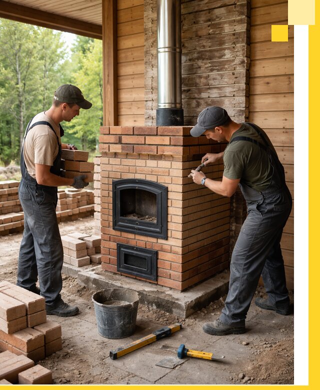 Производство и установка дачных печей под ключ в Анжере-Судженске