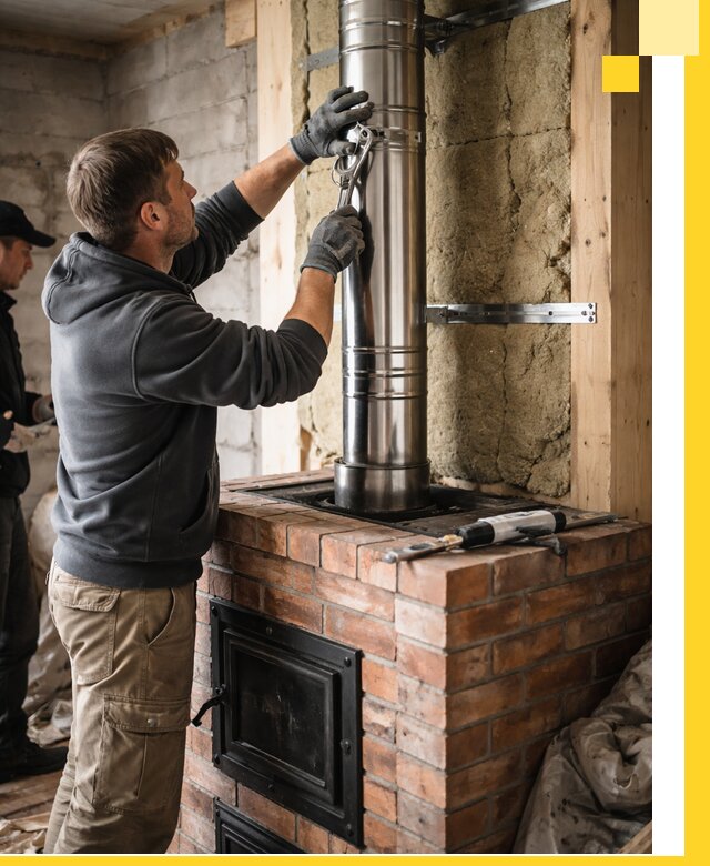 Изготовление и монтаж печей и дымоходов под ключ в Анжере-Судженске