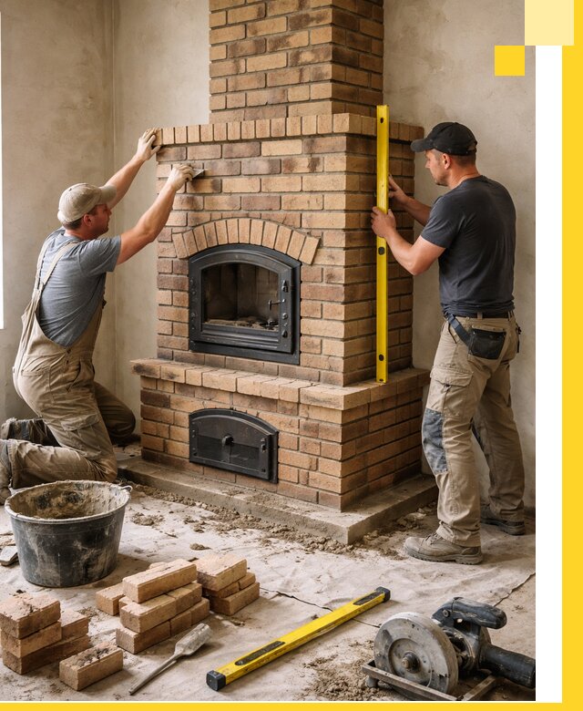 Продажа и установка печей и каминов для дома под ключ в Анжере-Судженске