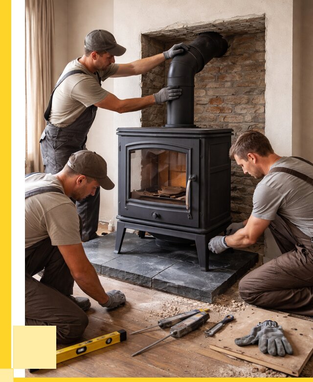 Монтаж печи камина в частном доме в Анжере-Судженске от 25643 р. | ЭриданНжр