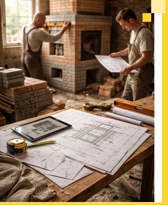 Проекты печей и каминов с индивидуальным дизайном в Анжере-Судженске