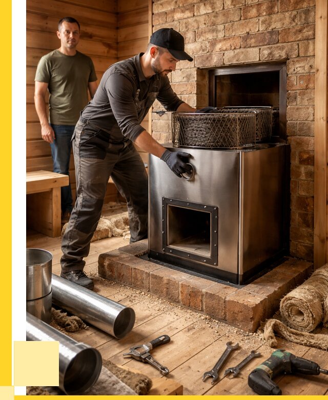 Монтаж банных печей под ключ в Анжере-Судженске от 18463 р., ЭриданНжр