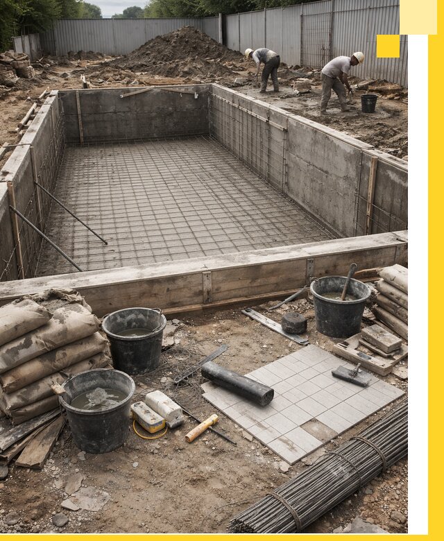 Строительство бассейнов под ключ в Анжере-Судженске, дизайн и монтаж