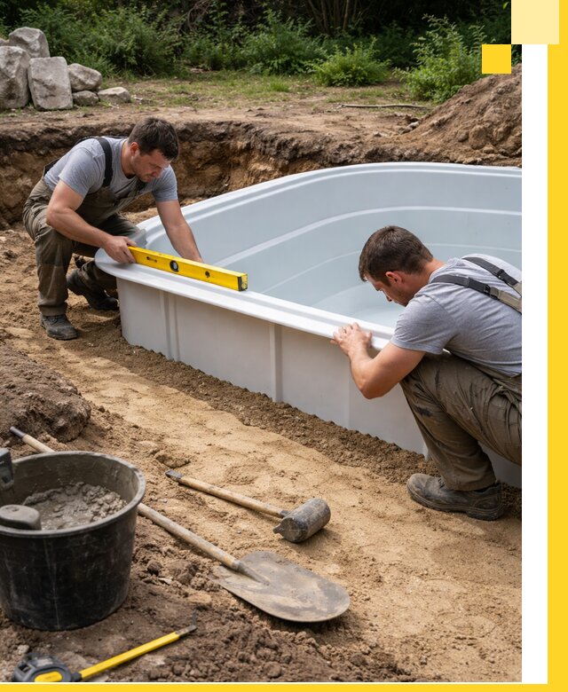 Производство и установка пластиковых бассейнов в Анжере-Судженске под ключ