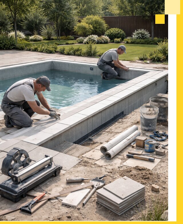 Строительство открытых бассейнов под ключ в Анжере-Судженске профессионально