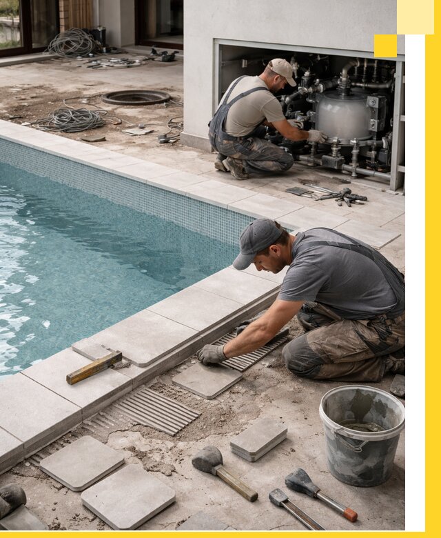 Строительство и монтаж бассейнов в коттедже в Анжере-Судженске