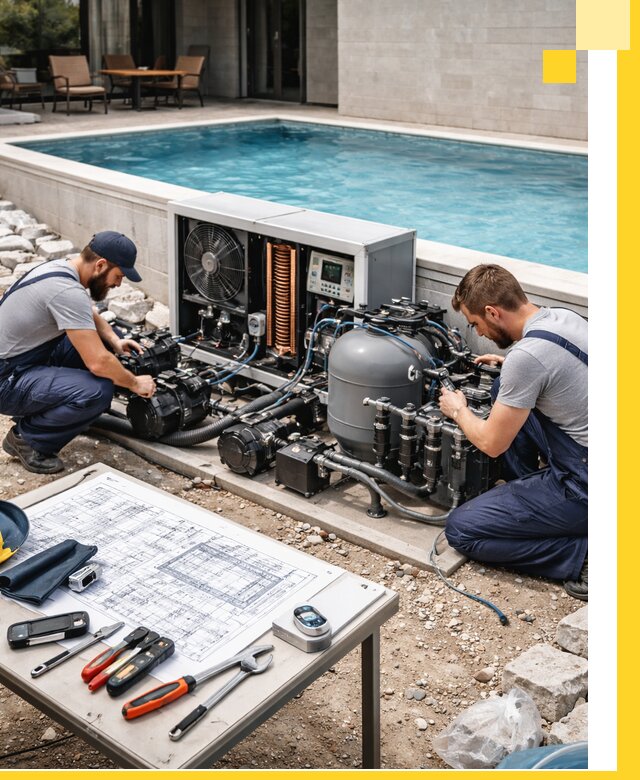 Проектирование и монтаж бассейнов с подогревом в Анжере-Судженске