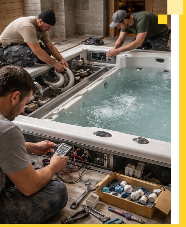 Гидромассажные бассейны под ключ в Анжере-Судженске, дизайн и монтаж