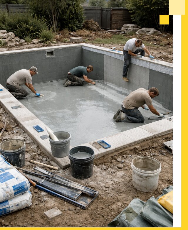 Изготовление и монтаж чаши бассейна под ключ в Анжере-Судженске