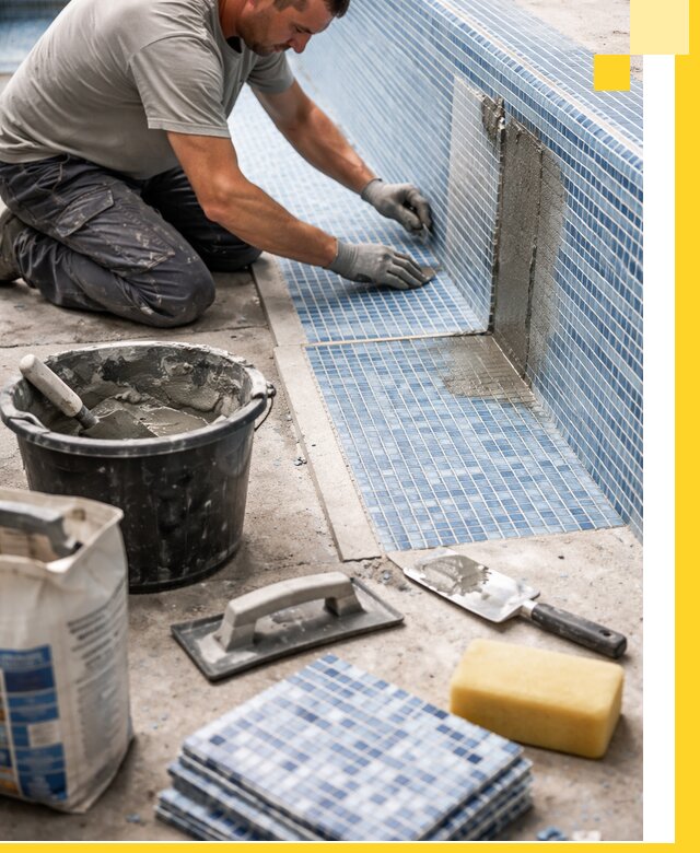 Укладка и ремонт мозаики для бассейнов под ключ в Анжере-Судженске