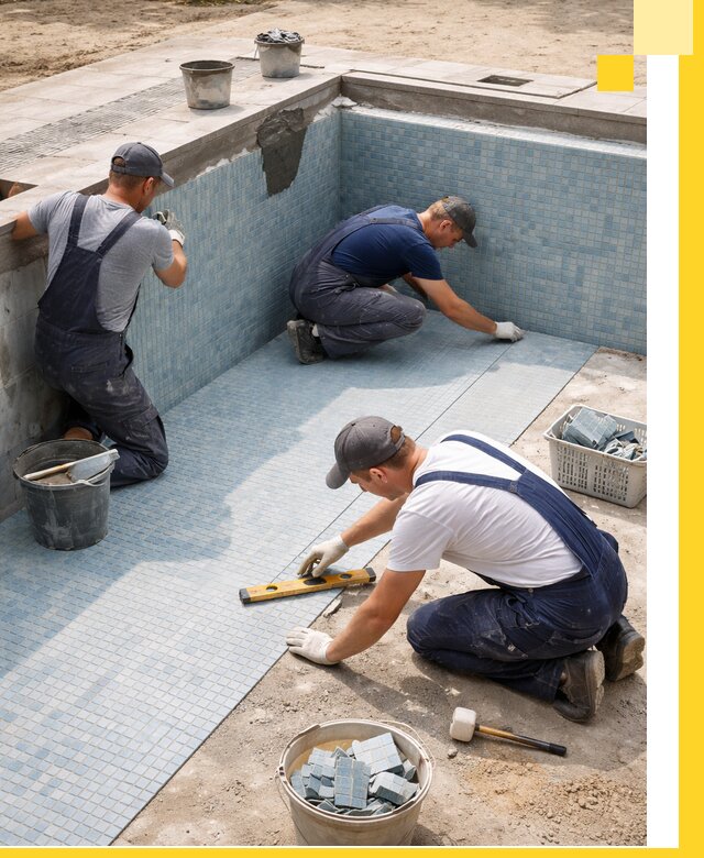 Укладка и установка плитки для бассейнов под ключ в Анжере-Судженске