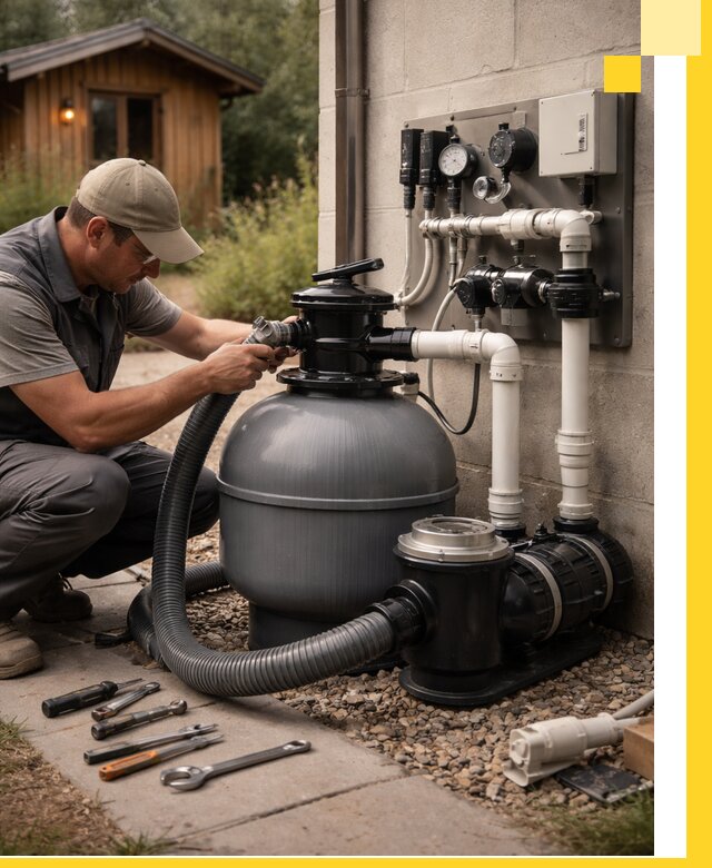 Продажа и монтаж фильтров и насосов для бассейнов в Анжере-Судженске