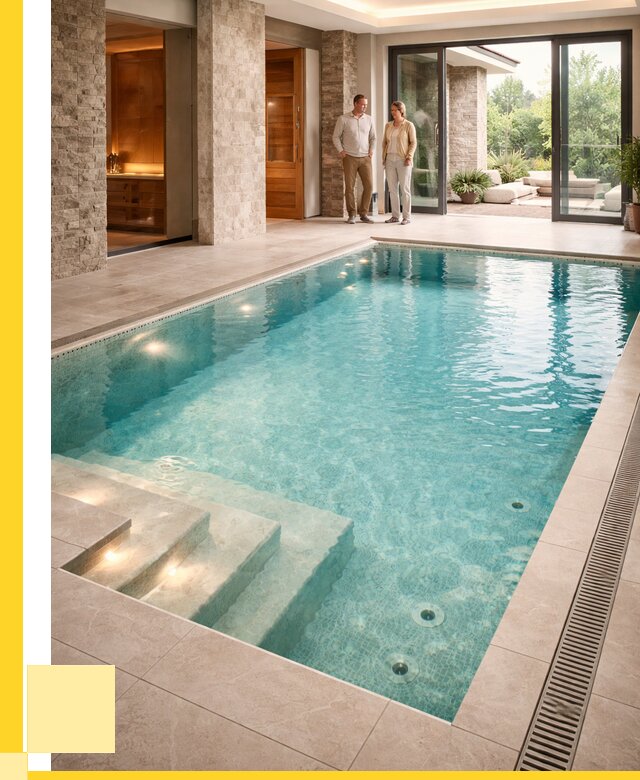 Бассейн во дворе в Анжере-Судженске: проект, отделка от 1230840 р. | ЭриданНжр