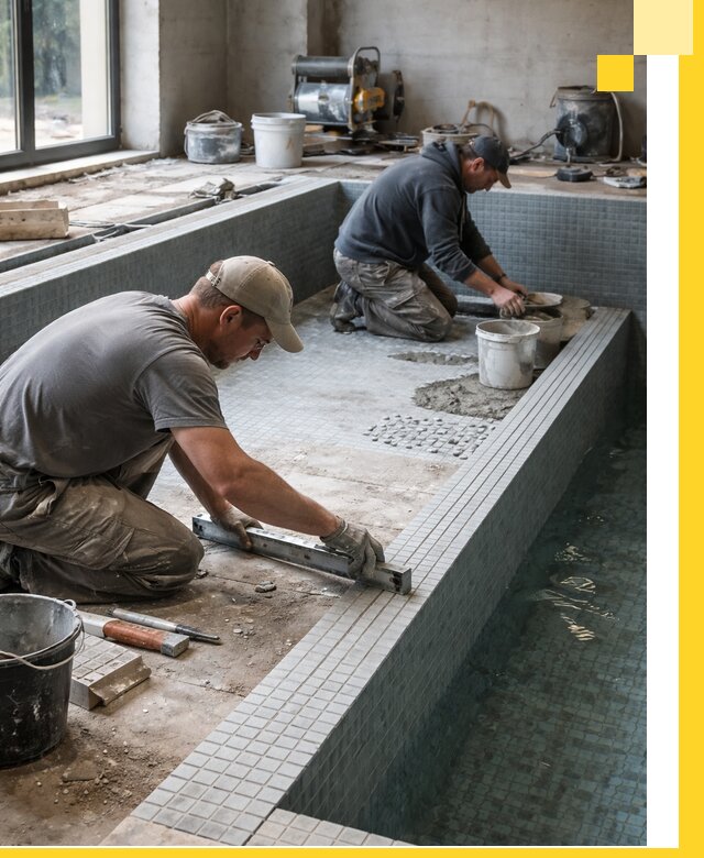 Строительство бассейна в частном доме в Анжере-Судженске под ключ