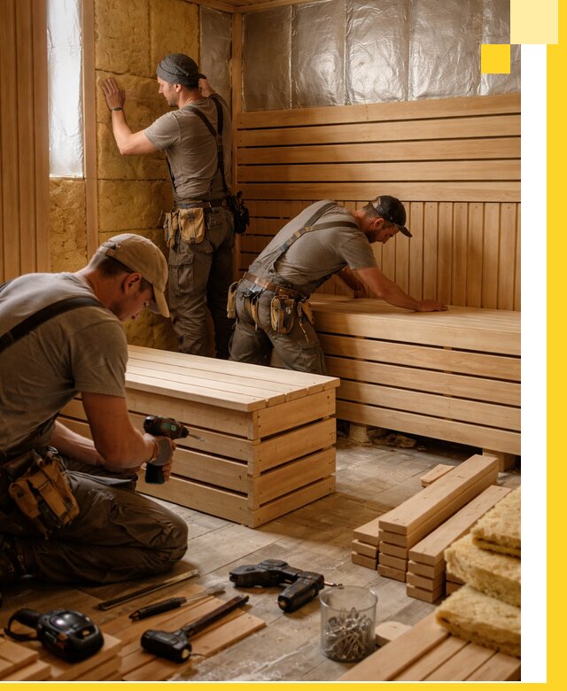 Профессиональное строительство саун под ключ в Анжере-Судженске