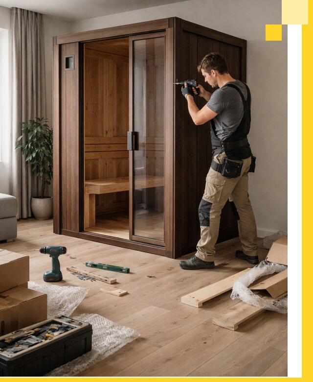 Установка и производство мини саун под ключ в Анжере-Судженске