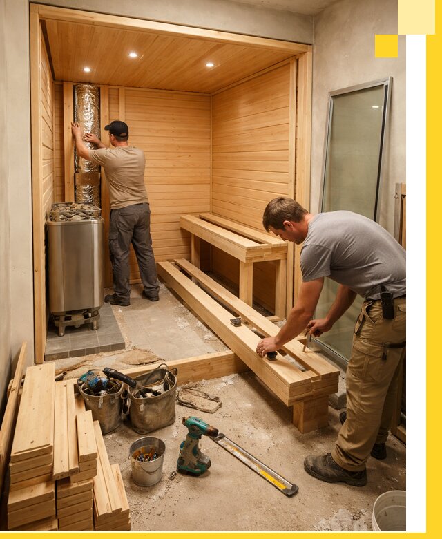 Проектирование и установка домашних саун под ключ в Анжере-Судженске