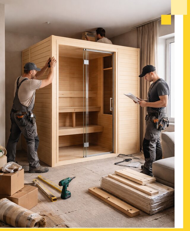 Установка и благоустройство саун в квартире в Анжере-Судженске