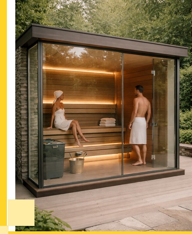 Сауна стеклянная и двери для сауны в Анжере-Судженске от 256425 р. | ЭриданНжр