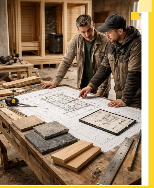 Проекты бань под ключ и планы строительства в Анжере-Судженске