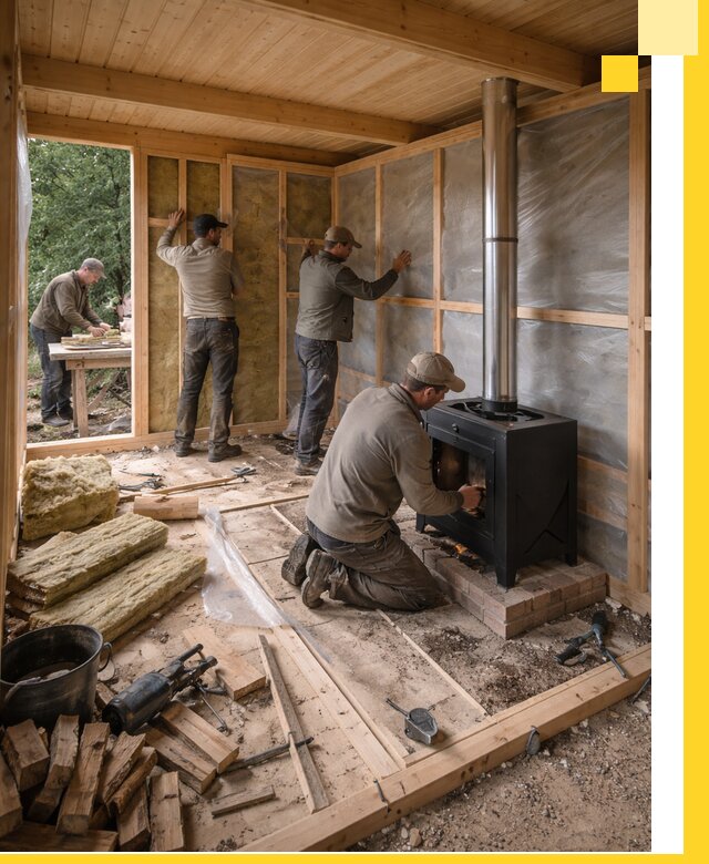 Профессиональный монтаж бань под ключ в Анжере-Судженске для дома