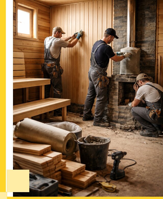 Ремонт бань под ключ в Анжере-Судженске от 46157 р. | ЭриданНжр