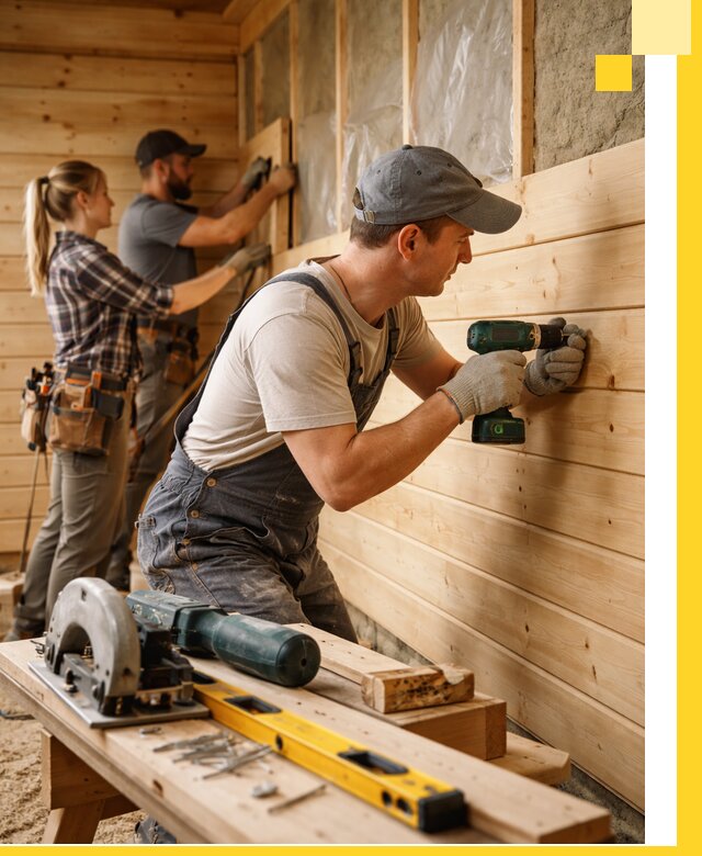 Обшивка бань под ключ в Анжере-Судженске: отделка стен и потолков