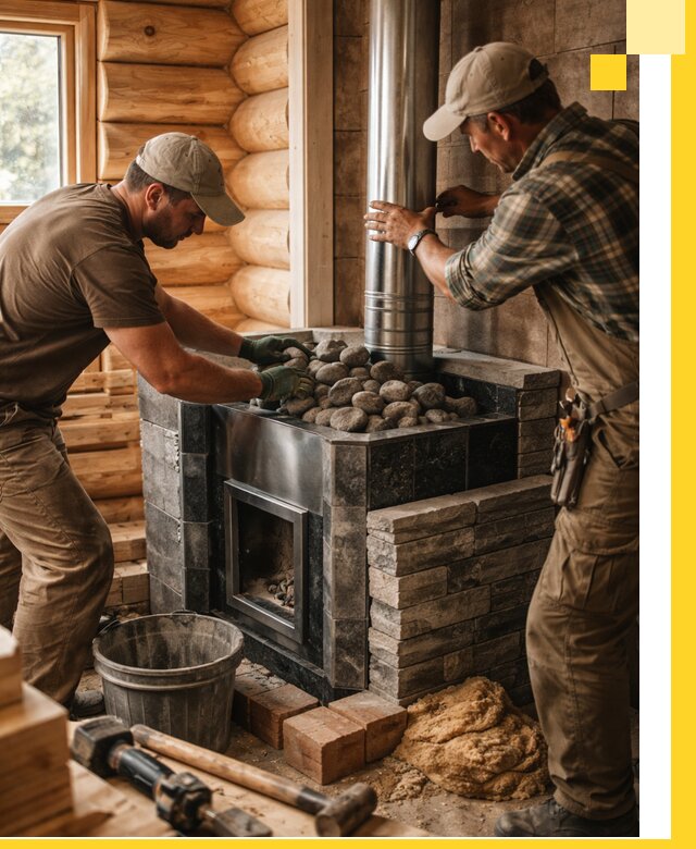 Строительство и отделка русских бань под ключ в Анжере-Судженске