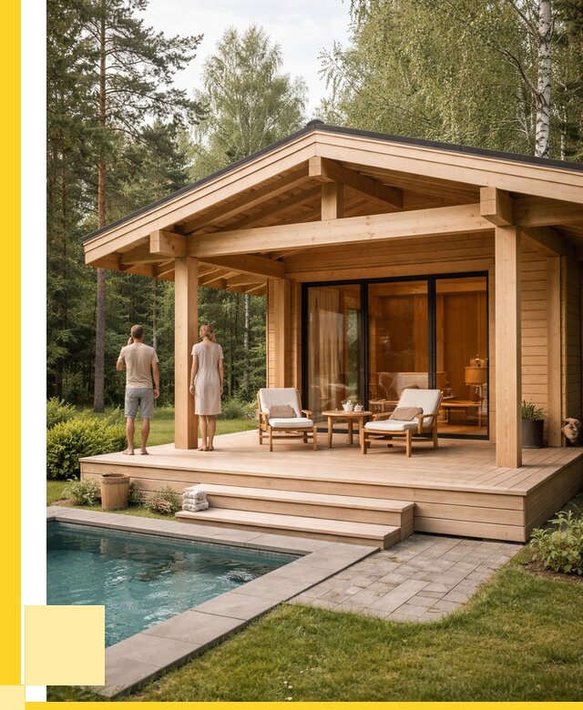 Бани с террасой под ключ в Анжере-Судженске от 615420 р. | ЭриданНжр