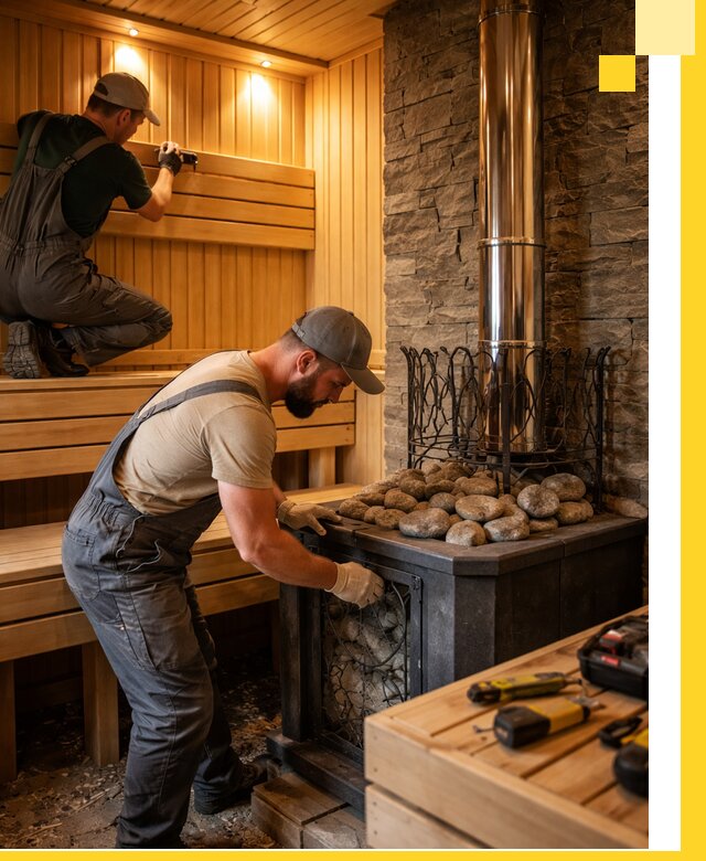 Комплексный дизайн бань, саун и зон отдыха в Анжере-Судженске