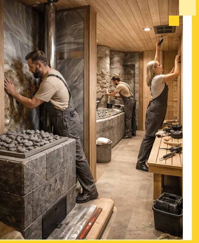 Строительство бань и SPA процедур в Анжере-Судженске под ключ и отделкой