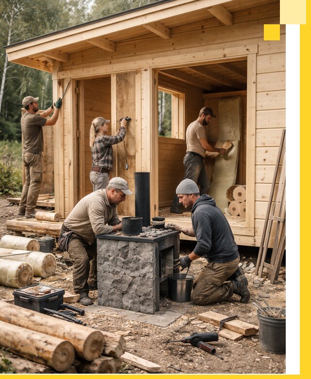 Купить баню под ключ в Анжере-Судженске строительство монтаж отделка