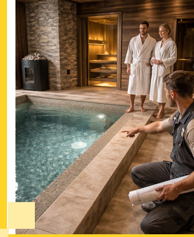 Проект бани с бассейном под ключ в Анжере-Судженске от 66671 р. | ЭриданНжр