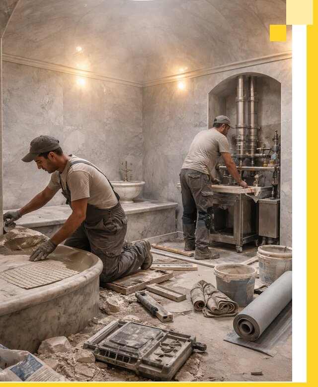 Строительство турецких бань хаммам под ключ в Анжере-Судженске