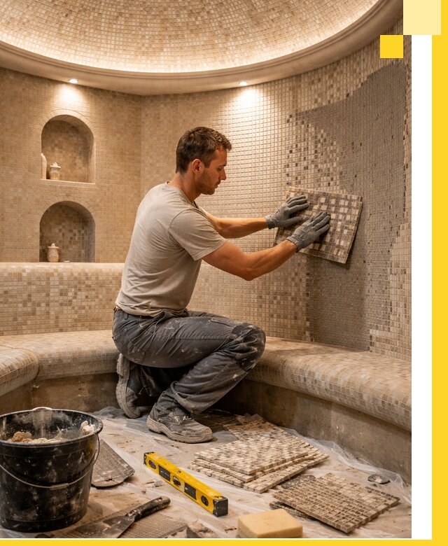 Устройство и монтаж домашнего хамама под ключ в Анжере-Судженске