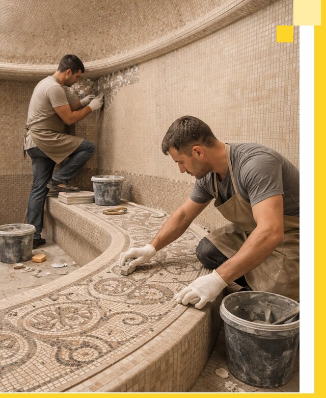 Плитка для хамама в Анжере-Судженске, укладка, подбор и поставка