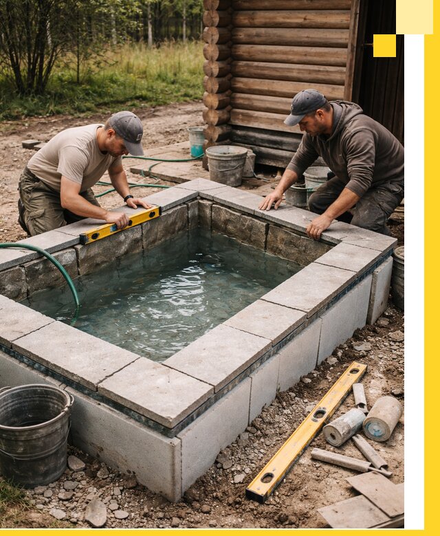 Изготовление и установка холодных купелей под ключ в Анжере-Судженске